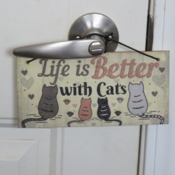 Wood CAT Sign (F29) - Picture 1 of 4